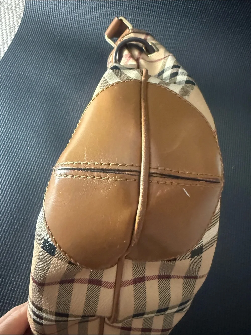 Authentic Burberry Walden Haymarket Check Hobo Bag